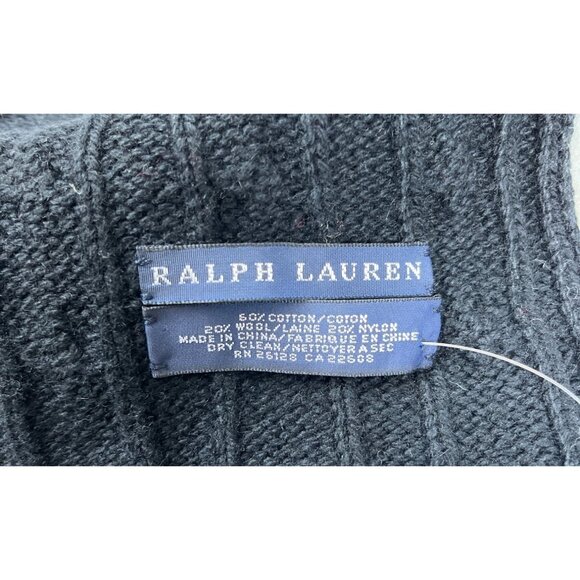 Ralph Lauren black pony knitted  Scarf and mittens New - Picture 7 of 8
